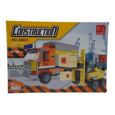 Конструктор Engineering Construction 279дет. Строительная техника 35*24см / коробка 29601