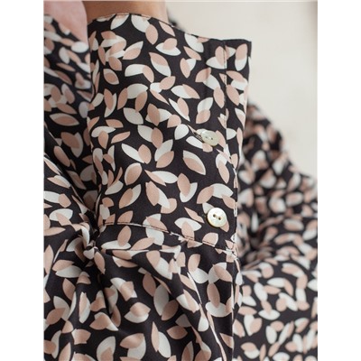 Платье на запАх из вискозы с принтом