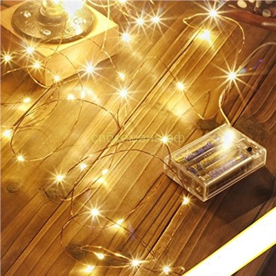 Гирлянда LED100 желтая 10м на батар.. RT-2322