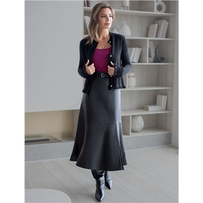 Топ из трикотажа в широкий рубчик