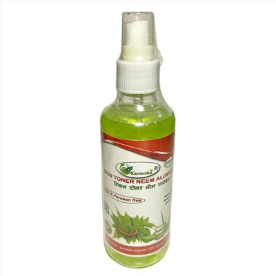 Skin Toner ALOE VERA, SLS & Paraben Free, Karmeshu (Тоник (тонер) для кожи АЛОЭ (алое) ВЕРА, БЕЗ Сульфатов и Парабенов, Кармешу), СПРЕЙ, 210 мл.