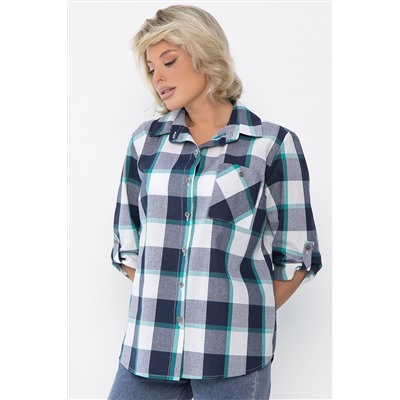 Рубашка Аланта (бело-синяя) Б14035-18М