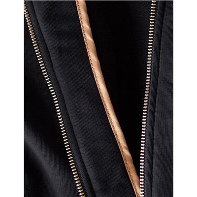 Зип худи на молнии из петельчатого футера трехнитки с резинкой по низу и манжетами