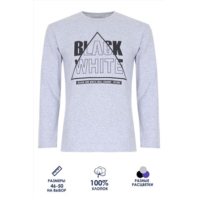 Футболка с длинным рукавом Black White ФН170