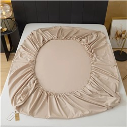 Простынь на резинке Однотонный Сатин Элитный 100% египетский хлопок RROCE005