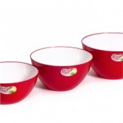 Миска 3л двухцветная Fresh Line d225 красн МП