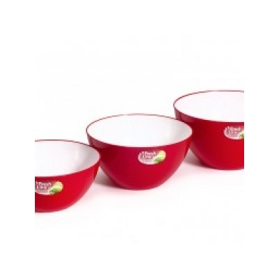 Миска 3л двухцветная Fresh Line d225 красн МП