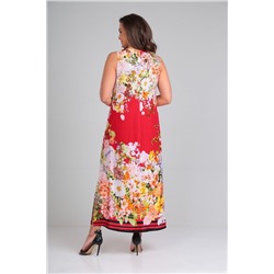 Mubliz 048 красный_цветы, Платье