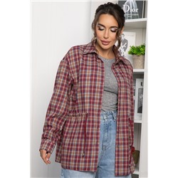 Рубашка хлопковая Джанет (винный) Б14274-4М