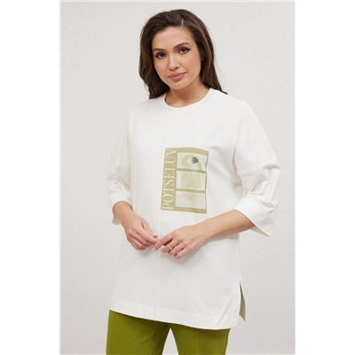 Mislana С896 белый+зеленый, Брюки,  Джемпер