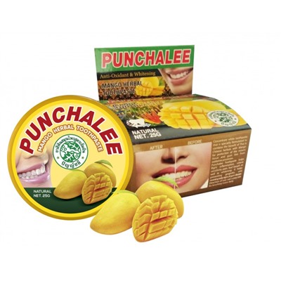 PUNCHALEE MANGO Herbal Toothpaste (ПАНЧАЛЕ МАНГО тайская растительная зубная паста), шайба, 25 г.