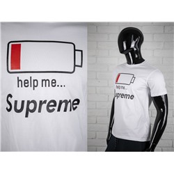Футболка Supreme white help me мужская