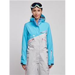 Горнолыжный комбинезон женский зимний голубого цвета 2326Gl
