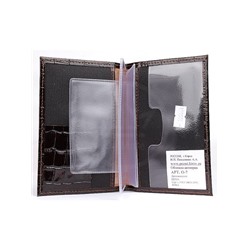 Обложка для автодокументов Premier-О-7 натуральная кожа коричн.темный крокодил (83)  105664