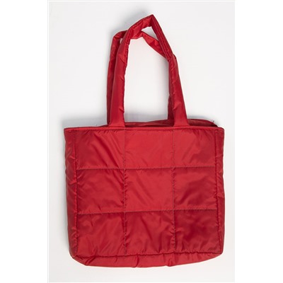 Сумка-шопер стеганая (красная) СШ06-46
