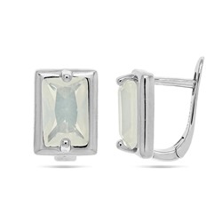 Серьги из серебра лунный камень, МЦВ018