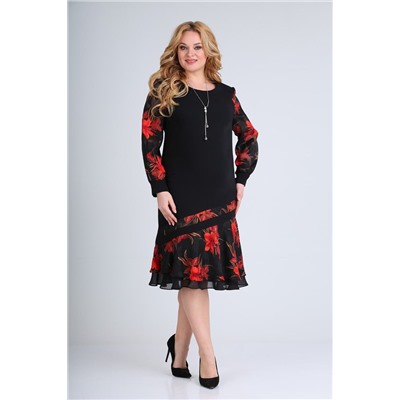 Moda Versal П2211 черный_красный, Платье