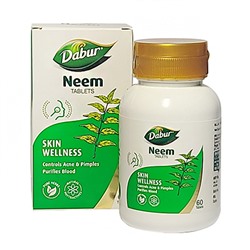 NEEM Tablets, Heart Health, Dabur (НИМ, здоровье кожи, Дабур), 60 таб.
