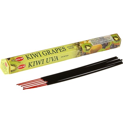 Hem Incense Sticks KIWI GRAPES (Благовония КИВИ ВИНОГРАД, Хем), уп. 20 палочек.