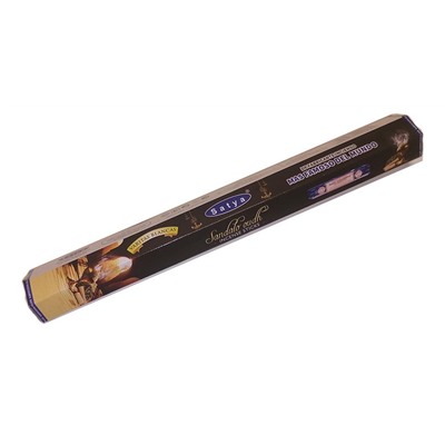 OUDH SANDALWOOD, Satya (Благовония УДОВОЕ ДЕРЕВО и САНДАЛ, Сатья), шестигранник, 20 палочек.