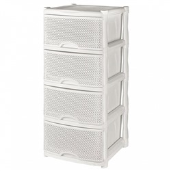 Комод Keeplex Ajur четырехсекционный 48х41х94,5 см KL378412048 белое облако