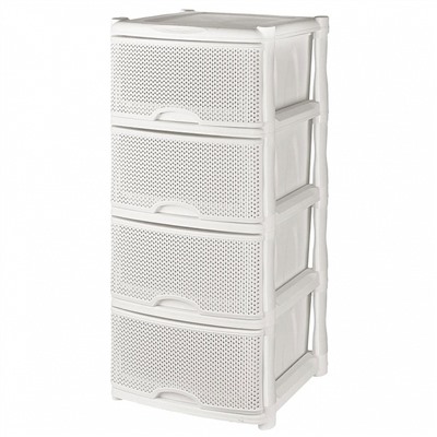 Комод Keeplex Ajur четырехсекционный 48х41х94,5 см KL378412048 белое облако