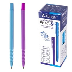 Ручка шар. син. Alingar игольчатый цветн. пласт.корпус  (выпис.по 4шт.) AL8647