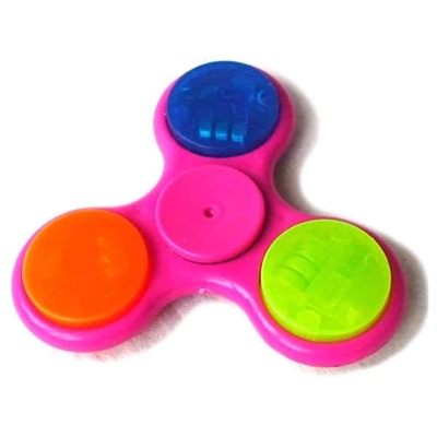 Антистресс Hand Spinner Спиннер светящийся 8см фуксия SH 999368