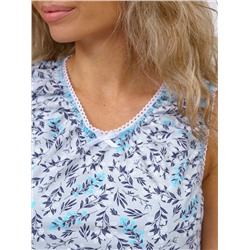 Ночная сорочка женская Текс-Плюс, цвет серый голубой белый