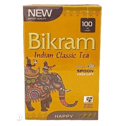 Indian Classic Tea HAPPY, Bikram (Индийский классический чай СЧАСТЬЕ, смесь гранулированного ассама и листового дарджилинга, Бикрам), 100 г.