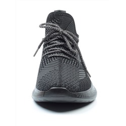 HA103 BLACK/GRAY Кроссовки летние мужские (текстиль) размер