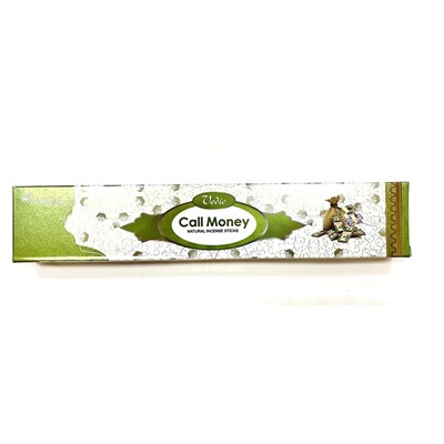 Vedic CALL MONEY Natural Incense Sticks, Aromatika (ПРИВЛЕЧЕНИЕ ДЕНЕГ натуральные ароматические палочки, Ароматика), 15 г.