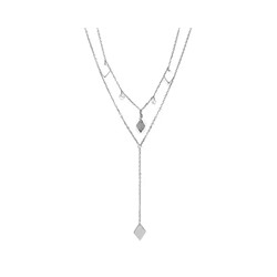 Колье из серебра куб.циркон., ТФК-18