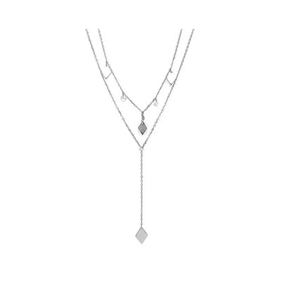 Колье из серебра куб.циркон., ТФК-18