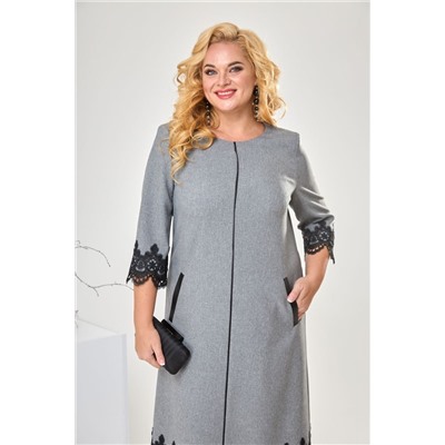 Romanovich Style 1-1284 серый\черный, Платье