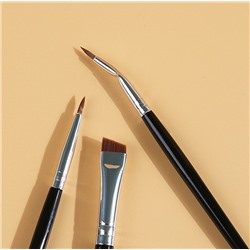 Набор кистей для макияжа глаз 3 шт. (Для прорисовки стрелок / Для бровей)