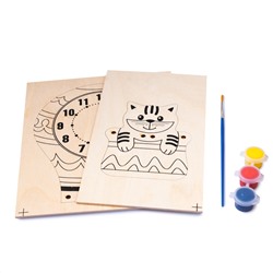 Набор для выпиливания лобзиком «Часы. Воздушный шар»