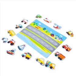 Набор из фетра на липучках «Транспорт» (европодвес)