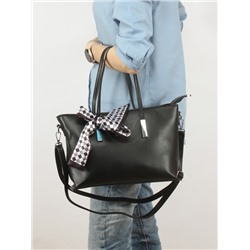 Сумка женская искусственная кожа Ch&K-6833,  1отд+карм/перег,  плечевой ремень,  черный 254517