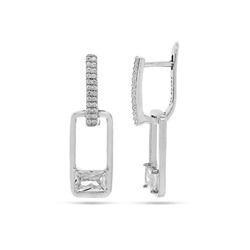 Серьги из серебра куб.циркон., МЦВА375