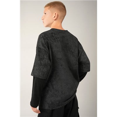 Детский лонгслив с двойным рукавом Happyfox