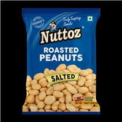 Roasted Peanuts SALTED, Nuttoz (Жареный арахис СОЛЁНЫЙ, Наттоз), 160 г.
