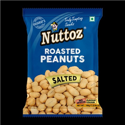 Roasted Peanuts SALTED, Nuttoz (Жареный арахис СОЛЁНЫЙ, Наттоз), 160 г.