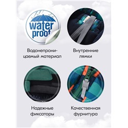 Комбинезон подростковый зимний для мальчика зеленого цвета 9407Z