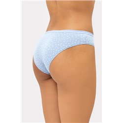 Трусы женские 412246 (Разноцветные горошки на голубом)