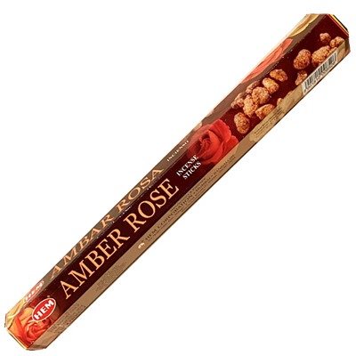 Hem Incense Sticks AMBER ROSE (Благовония АМБЕР РОЗА, Хем), уп. 20 палочек.