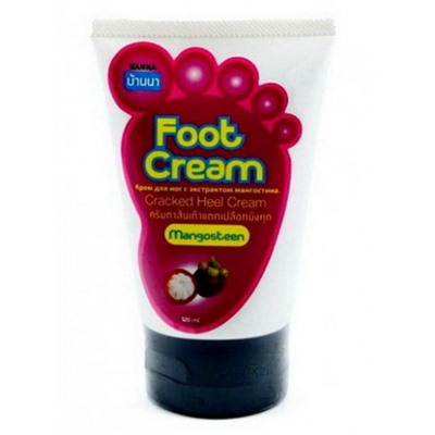 Foot Cream Cracked Heel Cream MANGOSTEEN, Banna (Крем для ног МАНГОСТИН, Банна), 120 мл. - СРОК ГОДНОСТИ ДО 1 ОКТЯБРЯ 2024 ГОДА
