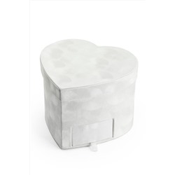 Коробка сердечко, бархатная 20*20*15 см (SF-7436) белый