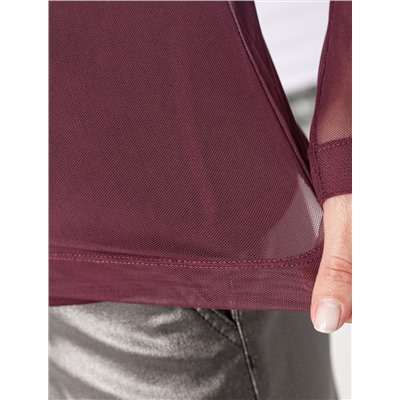 Водолазка с прозрачными рукавами