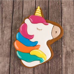 Вырубка для пряника "Единорог" пластик, 11 см